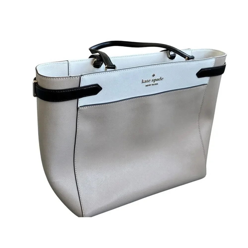 Kate Spade Staci Colorblock Saffiano Leather Laptop Tote & Wallet Set NWT